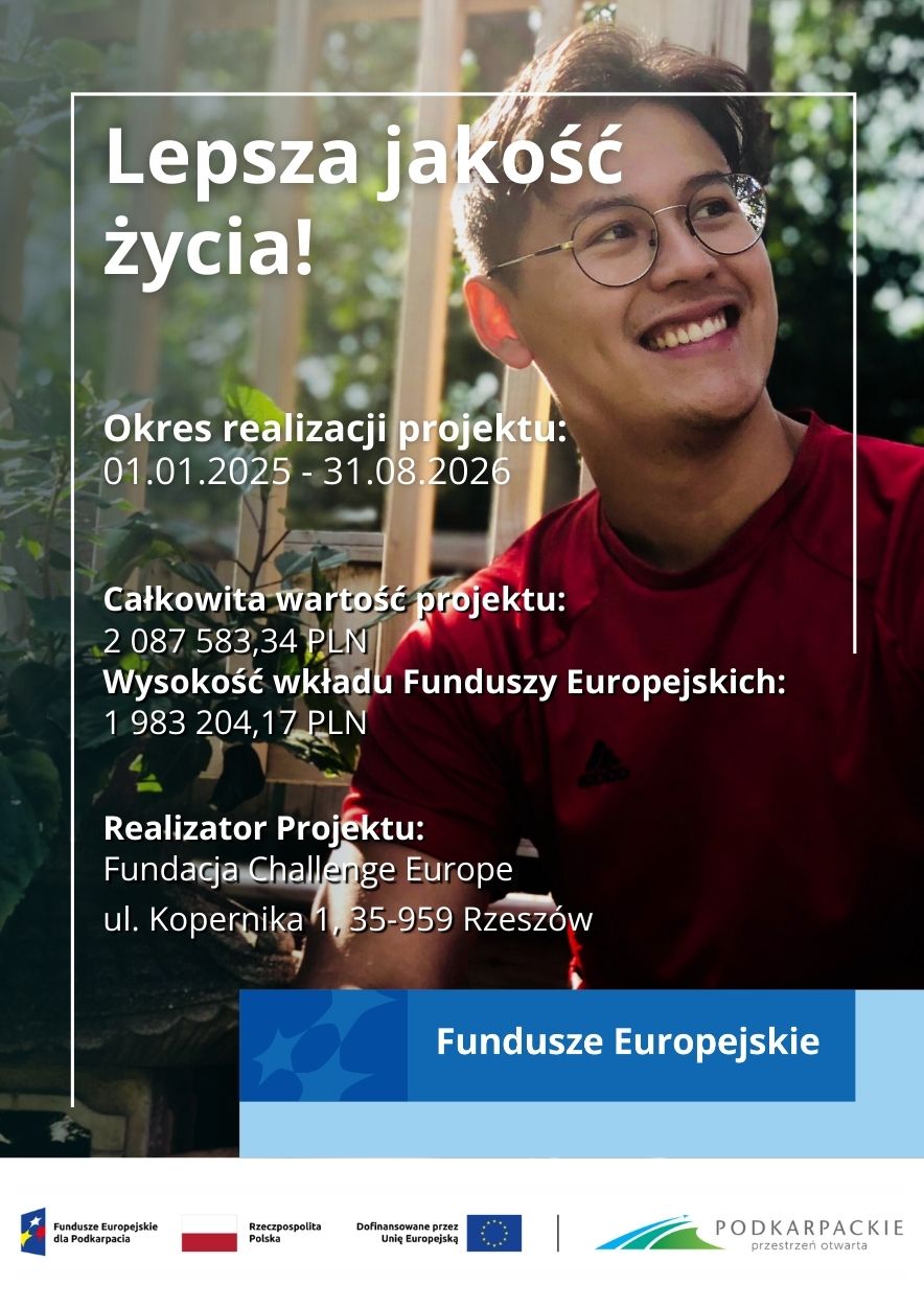 Plakat Projektu "Lepsza jakość życia!"