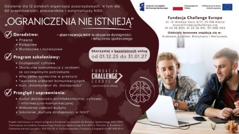 Plakat projektu "Ograniczenia nie istnieją". Kliknij aby powiększyć.